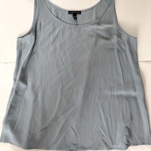 Eileen Fisher washable silk crepe camisole in dusty blue